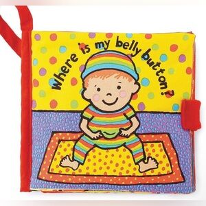 Jellycat “Where Is My Belly Button” Soft Baby Book NWOT